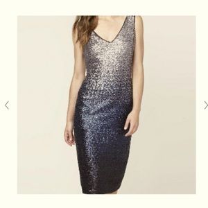 RACHEL Rachel Roy Slate Blue Ombré Sequins Sheath Dress size 10